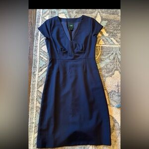 J. Crew suiting navy pinstripe work dress size 2 EUC